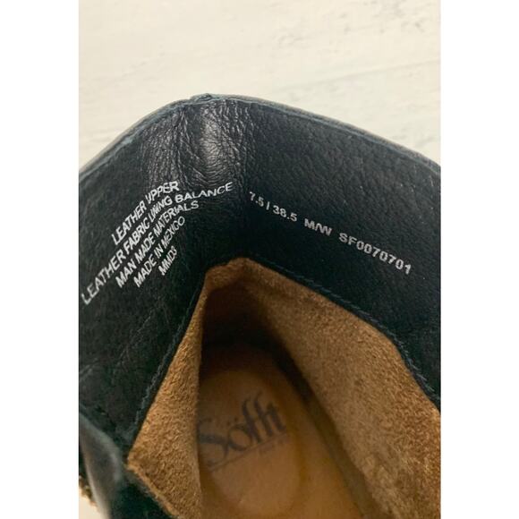 Sofft Women's Size 7.5 EUR 38.5 Black Leather Beckie Zipper Booties Shoes Boots - Picture 13 of 15